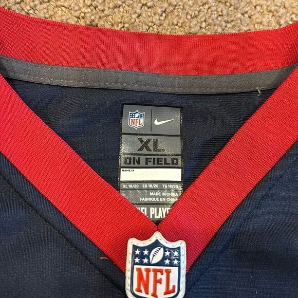 Nike Boys NFL Navy Blue Houston Texans Hopkins #10 Jersey - Size XL - Picture 5 of 7